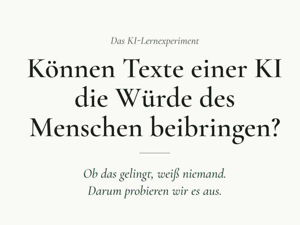 Das KI-Lernexperiment